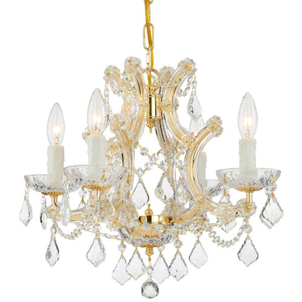 Maria Theresa Gold Four-Light Chandelier, image 1