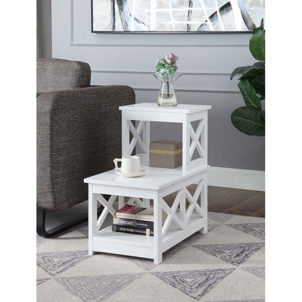 Oxford White 24-Inch Chairside End Table, image 1