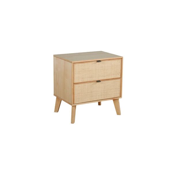 Ivy Natural Nightstand with Two Drawer, image 1