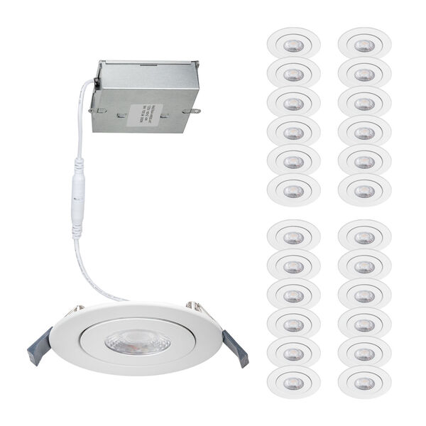 Lotos White Seven-Inch LED ADA Round Adjustable Recessed Downlight, Pack of 24, image 1