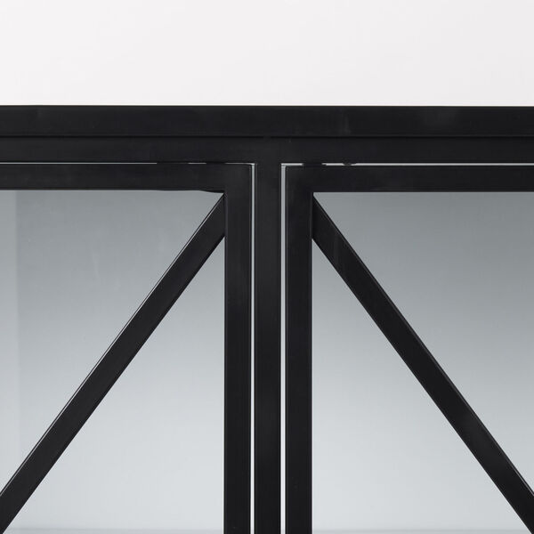 Aurelia Black and White Four Door Glass Cabinet, image 6