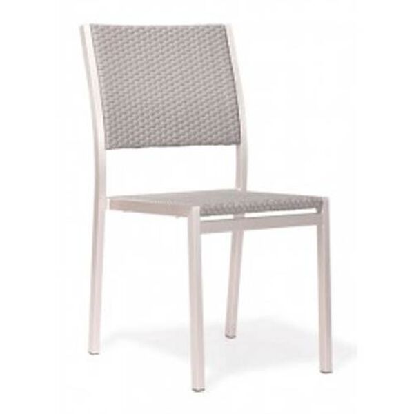 Metropolitan Outdoor Brushed Aluminum Dining Chair, Set of Two, image 1