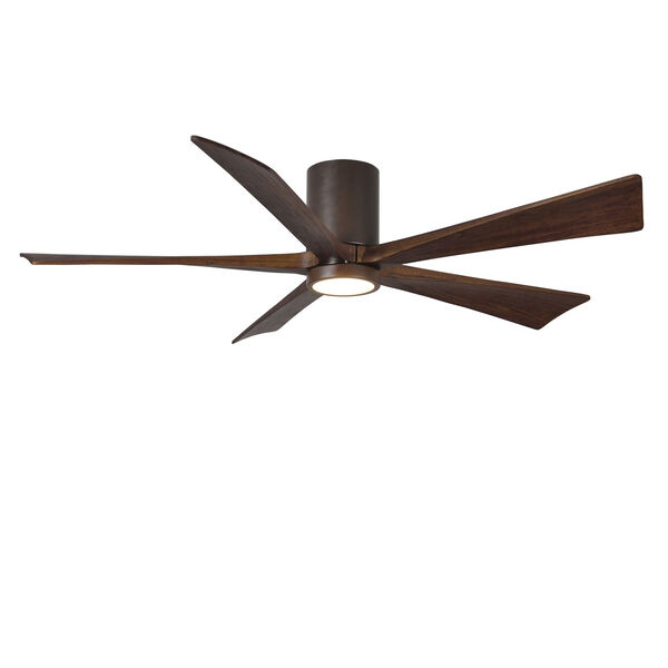 Irene Textured Bronze 60-Inch Ceiling Fan with Five Walnut Tone Blades, image 4