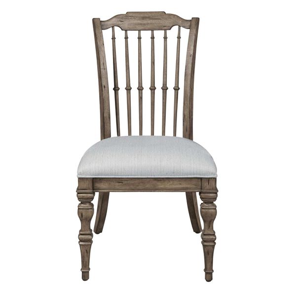 Garrison Cove Natural Wood Spindle-Back Upholstered Seat Side Chair, image 2