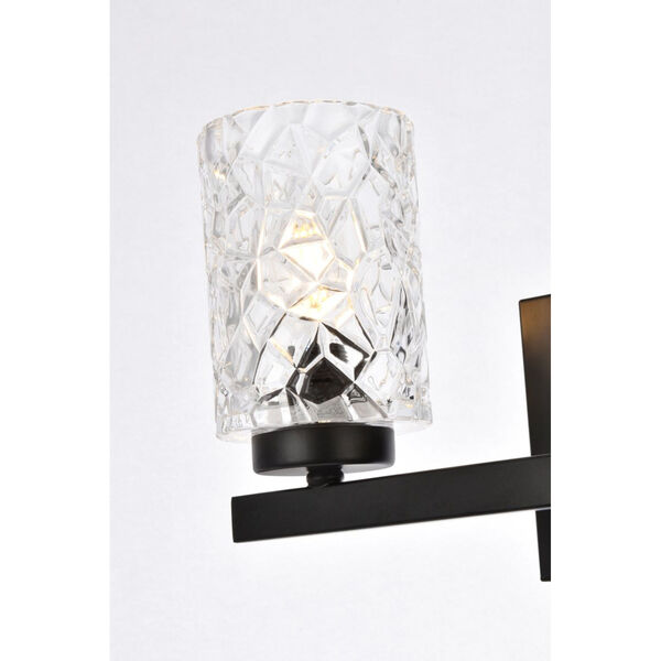 Cassie Black and Clear Shade Two-Light Bath Vanity, image 5