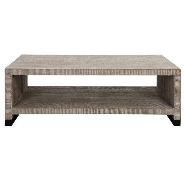 Bosk White Washed and Black Coffee Table, image 2