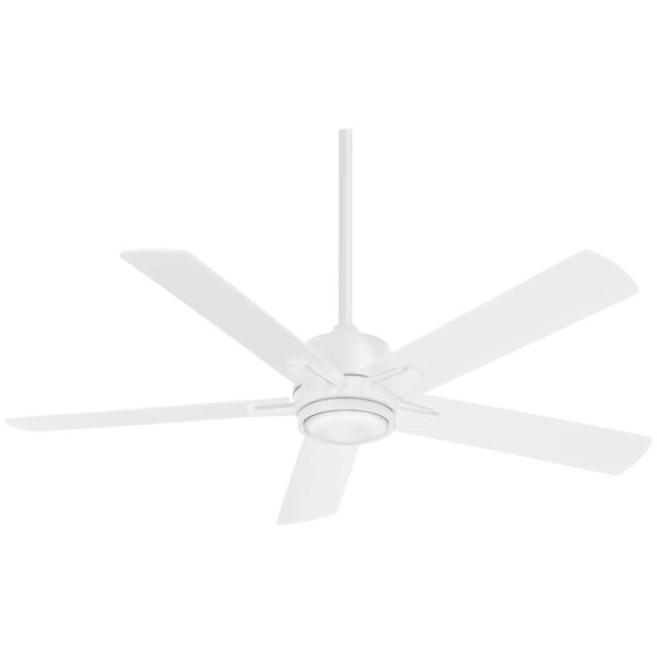 Stout Flat White 54-Inch LED Ceiling Fan, image 1