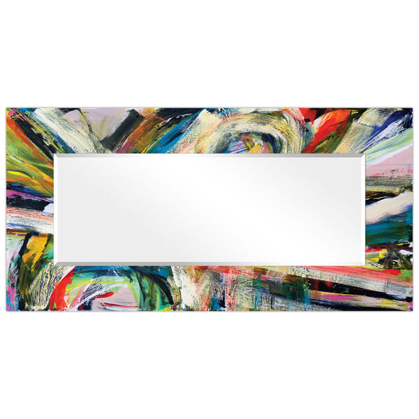 Rock Star Multicolor 72 x 36-Inch Rectangular Beveled Floor Mirror, image 3