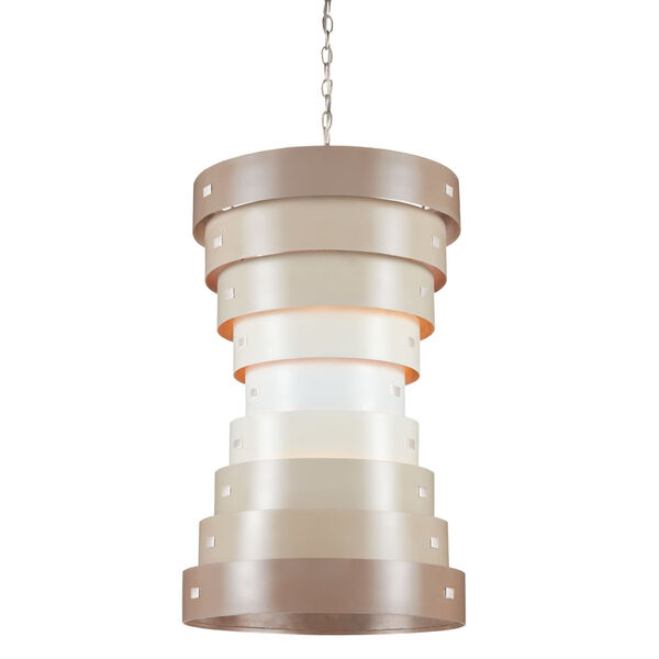 Graduation Taupe and Champagne Six-Light Small Chandelier, image 1
