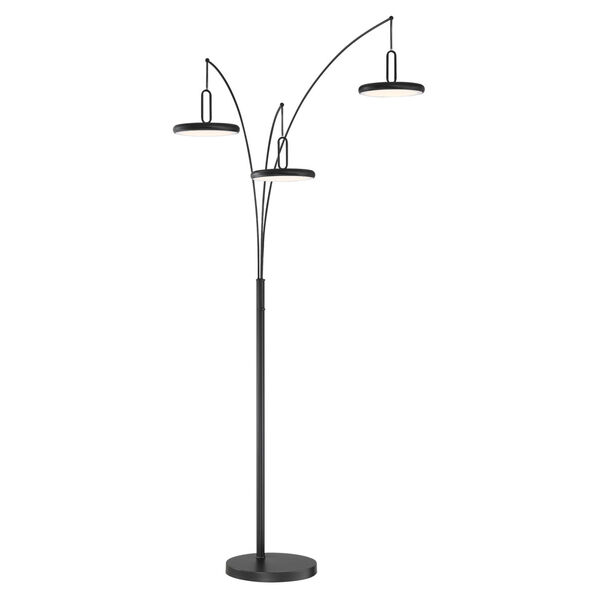 Sailee Black 90-Inch Three-Light LED Arch Lamp, image 1
