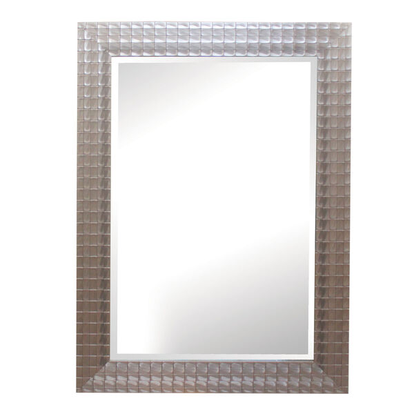 Silver/Gold Iridescent Blocks 43-Inch Tall Framed Mirror, image 1