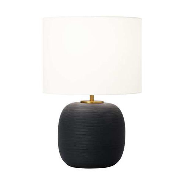 Fanny Rough Black Ceramic One-Light Table Lamp, image 1