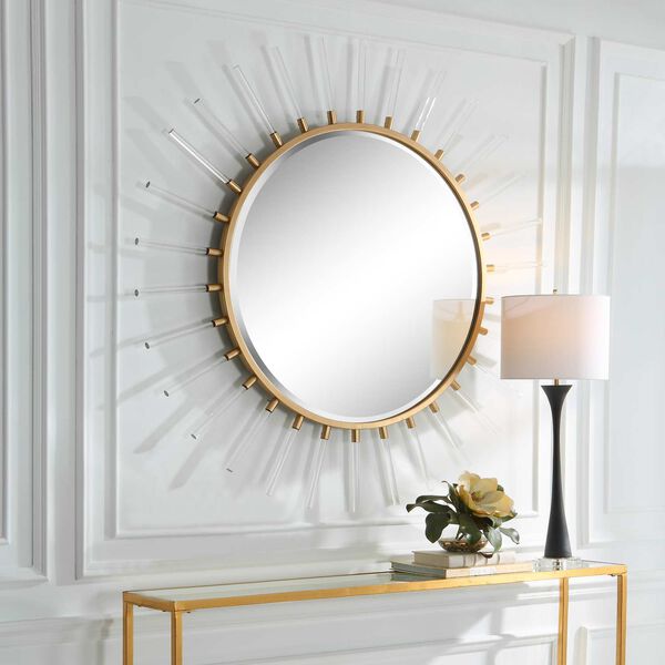 Oracle Gold Round Starburst Wall Mirror, image 3