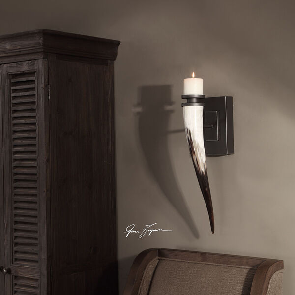 Romany Horn Candle Sconce, image 2