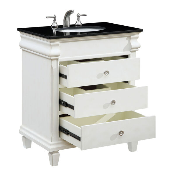 Hampton Antique White 30-Inch Vanity Sink Set, image 3