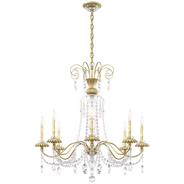 Helenia Heirloom Silver Eight-Light Chandelier with Clear Heritage Crystal, image 1