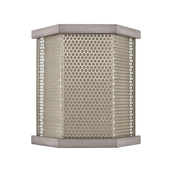 Crestler Weathered Zinc and Polished Nickel Two-Light Wall Sconce, image 2