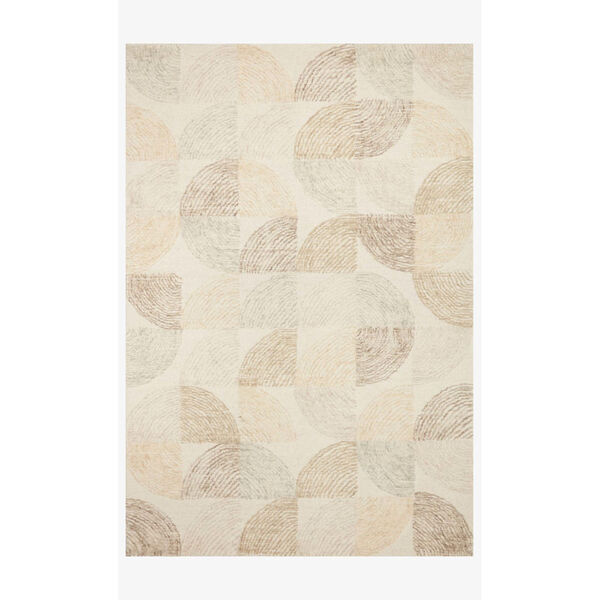Milo Pebble and Multicolor Rectangle: 3 Ft. 6 In. x 5 Ft. 6 In. Rug, image 1