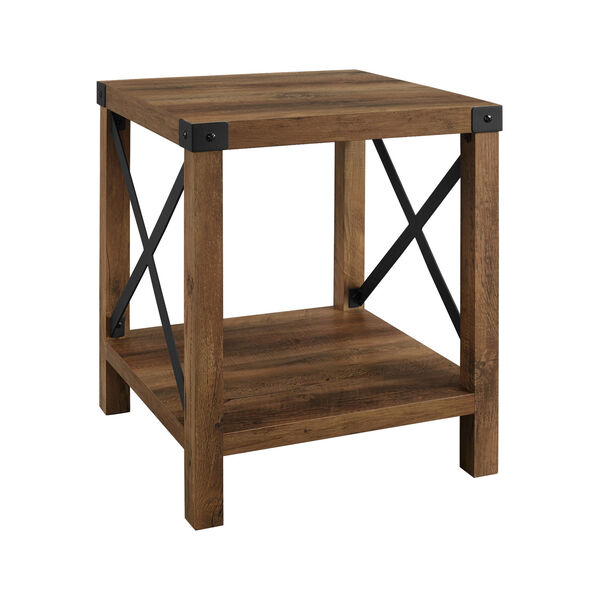 Rustic Oak Side Table, image 1