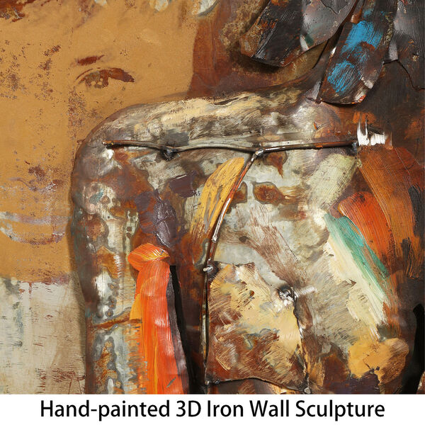 Nude Study 1 Mixed Media Iron Hand Painted Dimensional Wall Art, image 5