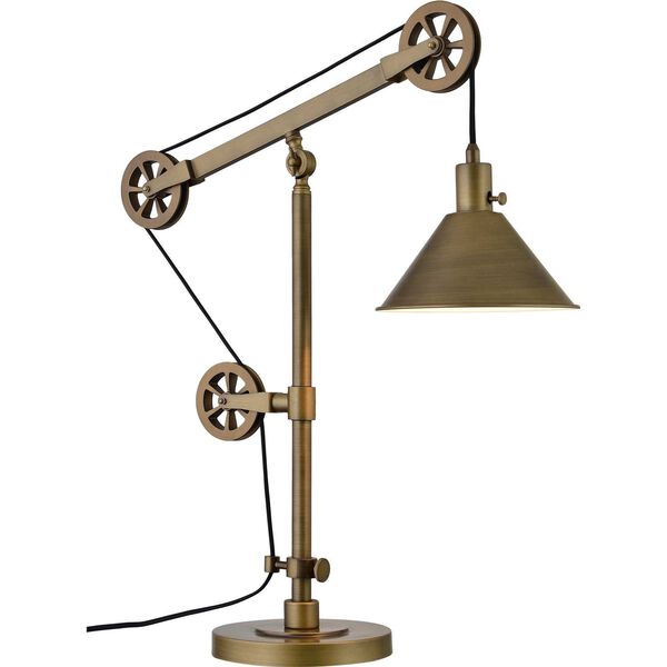 Liberta Plated Antique Brushed Brass One-Light Table Lamp, image 3