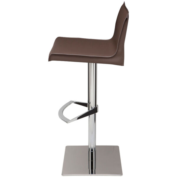 Colter Dark Brown and Silver Adjustable Stool, image 3