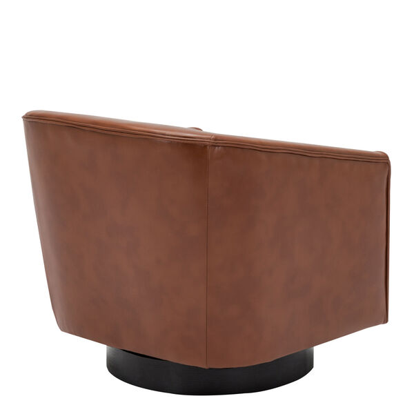 Gaven Caramel Wood Base Swivel Chair, image 5