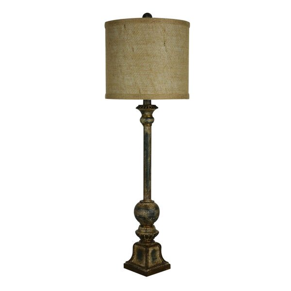 Kendrick Forest Green Cream and Brown Accents One-Light 32-Inch Buffet Lamp Set of Two, image 1