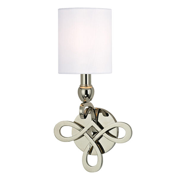 Pawling Polished Nickel One-Light Wall Sconce, image 1