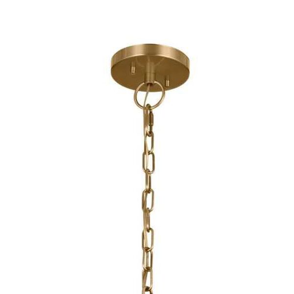 Florence Brushed Natural Brass Three-Light Mini Chandelier, image 6