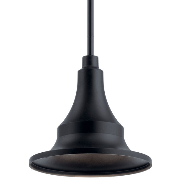 Hampshire Textured Black 12-Inch One-Light Outdoor Pendant, image 4