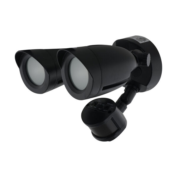 Black 4000K Two-Light LED Security Light with Motion Censor, image 2