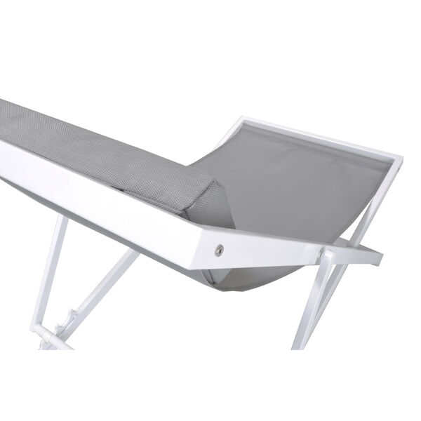 Wave White Outdoor Patio Lounge Chair, image 5