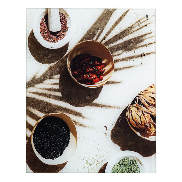 Neutral Spice Multicolor Photo by Veronica Olson Printed on Tempered Glass, image 2