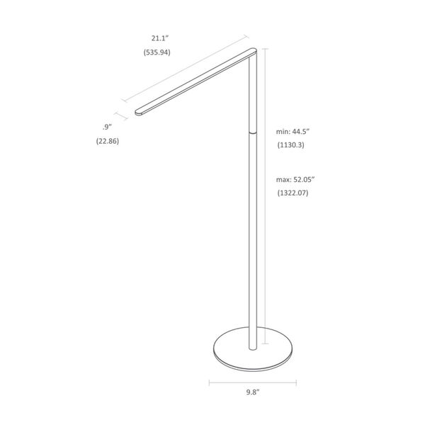 Lady7 Silver LED Floor Lamp, image 3