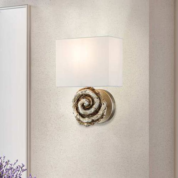 Swirl Silver Leaf Six-Inch One-Light Wall Sconce, image 2