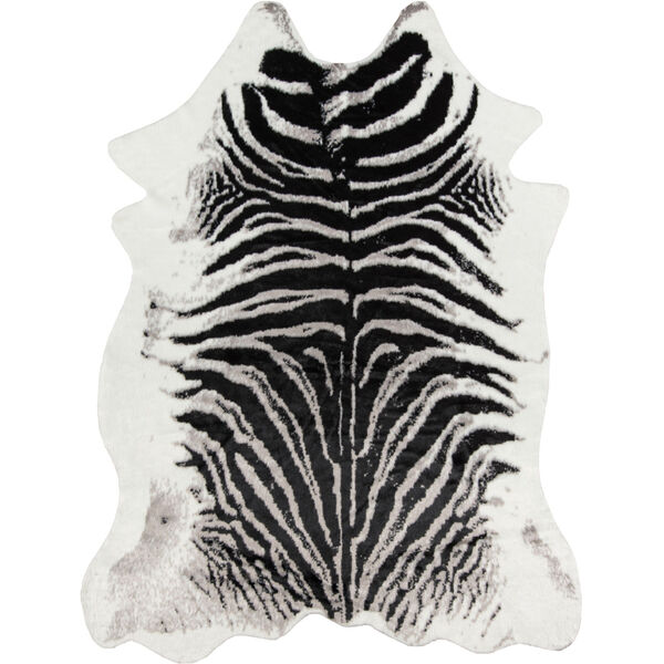 Acadia Zebra Black Rectangular: 5 Ft. 3 In. x 7 Ft. 10 In. Rug, image 1