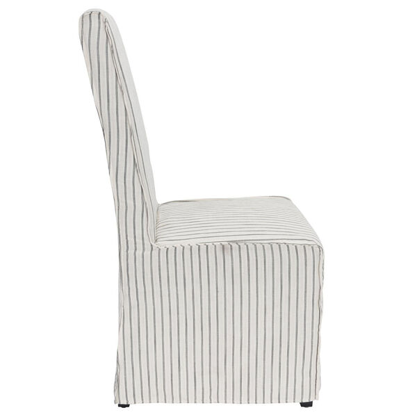 Camille Beige and Gray Stripe Upholstered Dining Chair, image 3