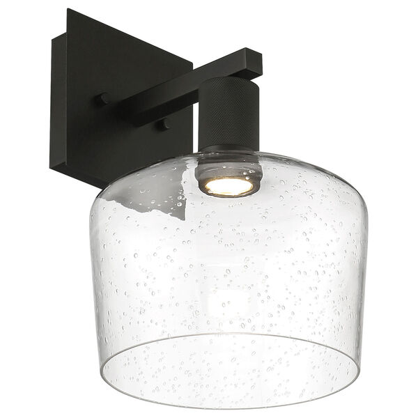 Port Nine Black Outdoor Intergrated LED Wall Sconce with Clear Glass, image 4