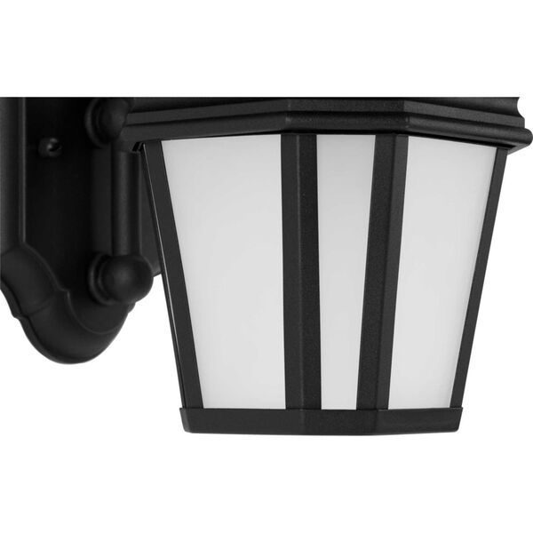 Crawford Textured Black Seven-Inch One-Light Outdoor Wall Sconce with Etched Shade, image 3
