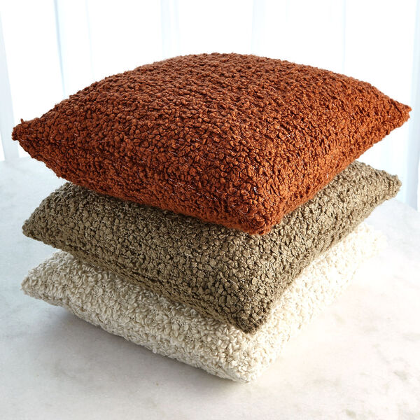 Rust 20 In x 20 In. Textured Boucle Pillow, image 5