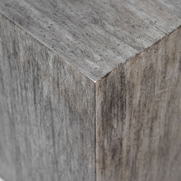 Kareem Modern Gray 24-Inch Square Side Table, image 3