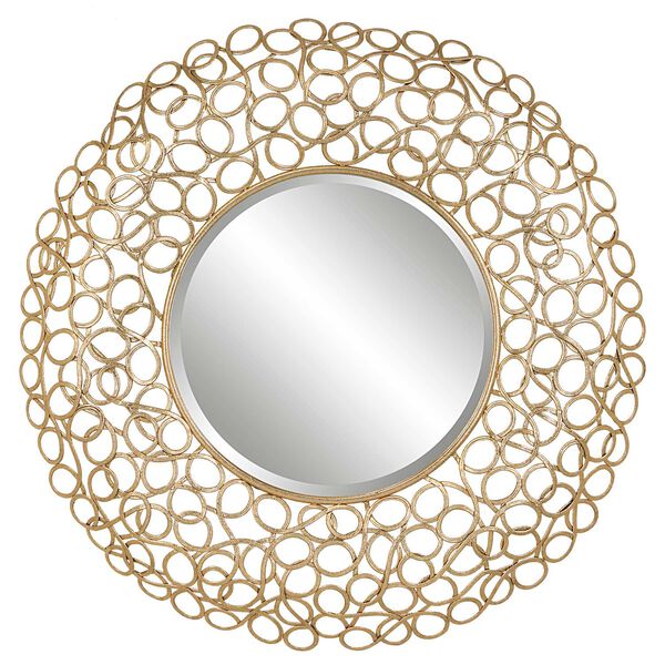 Swirl Gold 42 x 42-Inch Round Wall Mirror, image 2