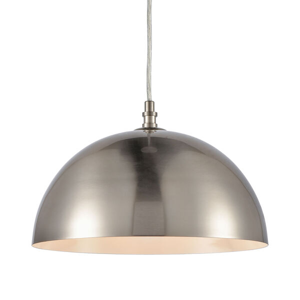 Chelsea Silver Brushed Nickel 12-Inch One-Light Pendant, image 4