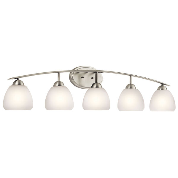 Calleigh Brushed Nickel Five-Light Bath Sconce, image 1