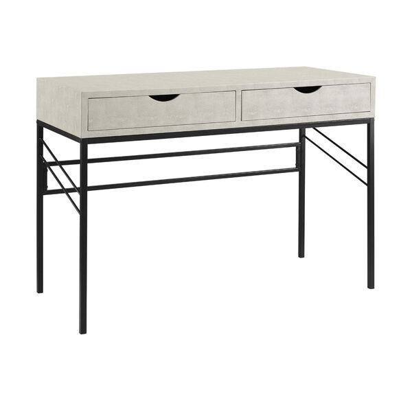Vetti Off White and Black Two Drawer Desk, image 1
