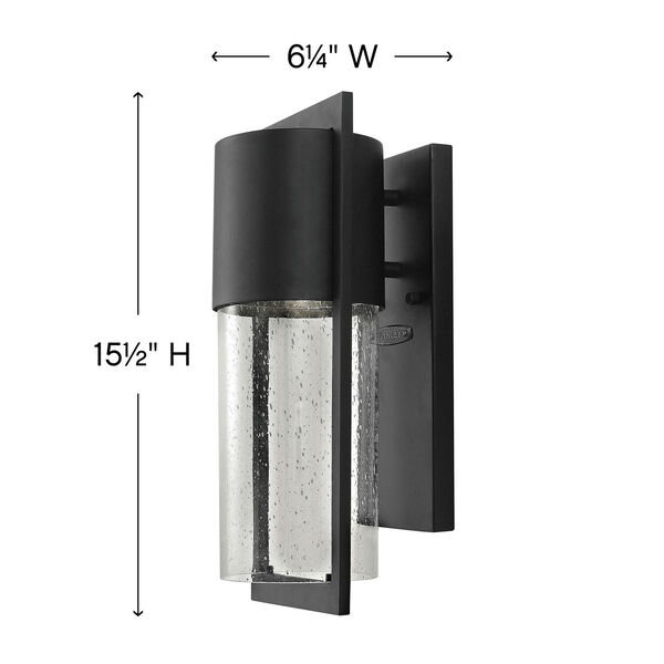 Shelter Black One-Light Small Outdoor Wall Light, image 6