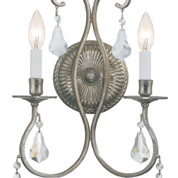 Ashton Olde Silver Two-Light Wall Sconce, image 3