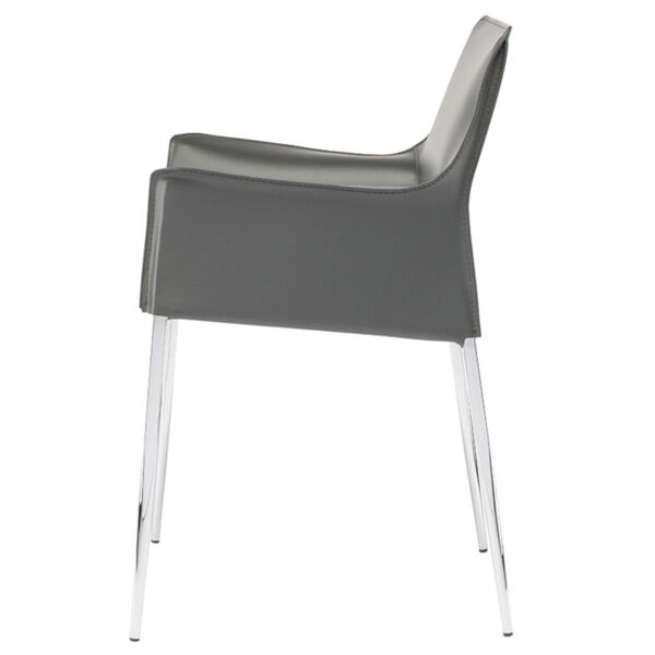 Colter Dark Gray and Silver Dining Chair, image 3
