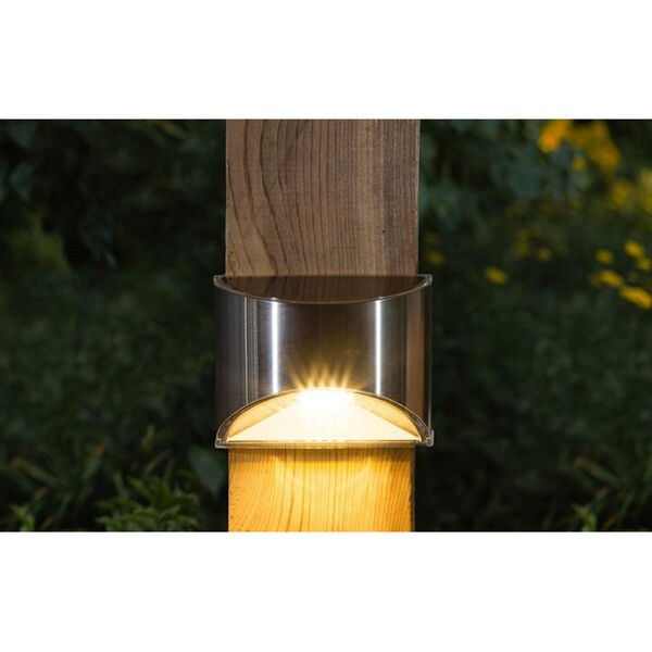 Stainless Steel LED Solar Powered Deck and Wall Light, image 3